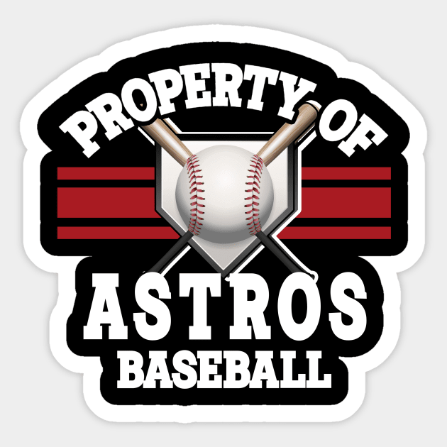 Proud Name Astros Graphic Property Vintage Baseball Sticker by WholesomeFood